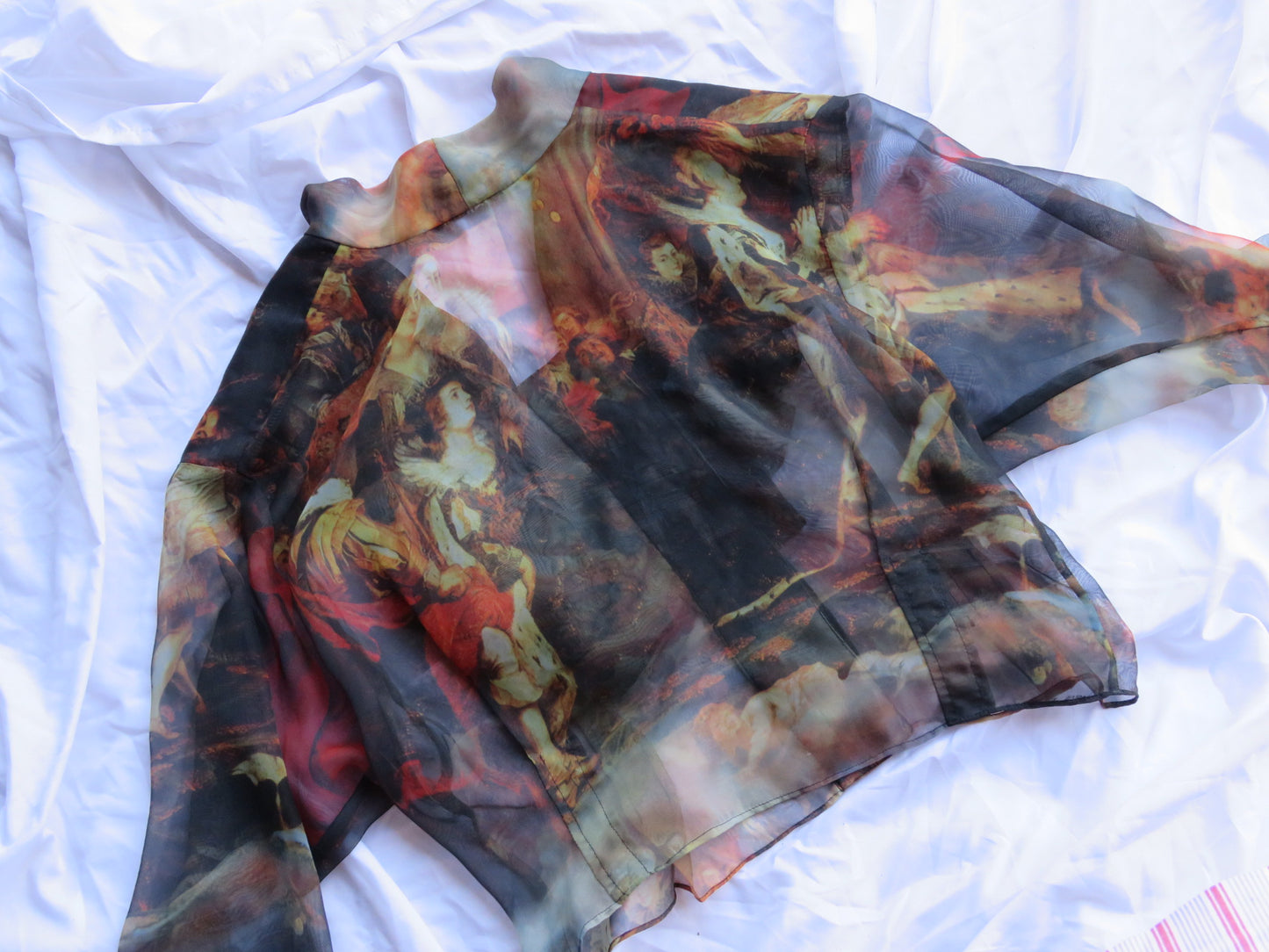 Printed Sheer Blouse