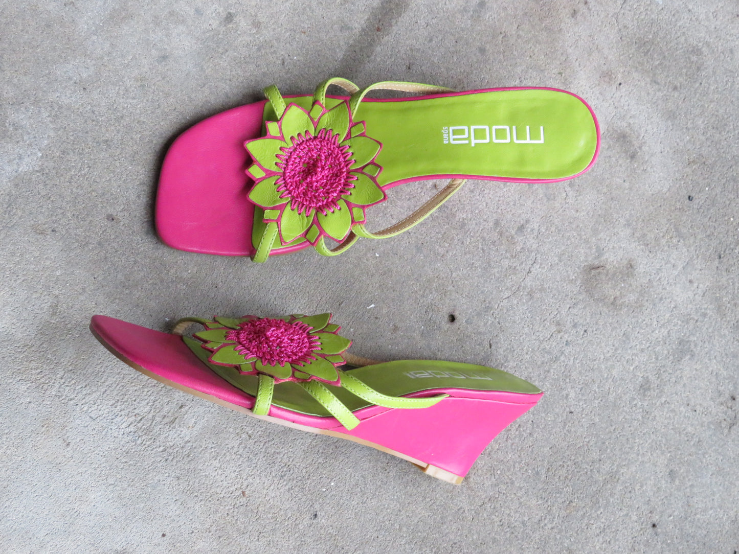 Embroidered Flower Wedges