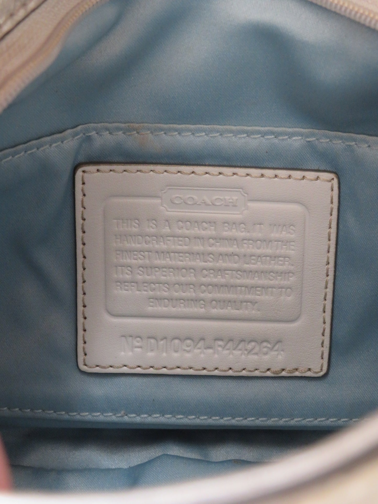 Metallic Monogram Coach Bag