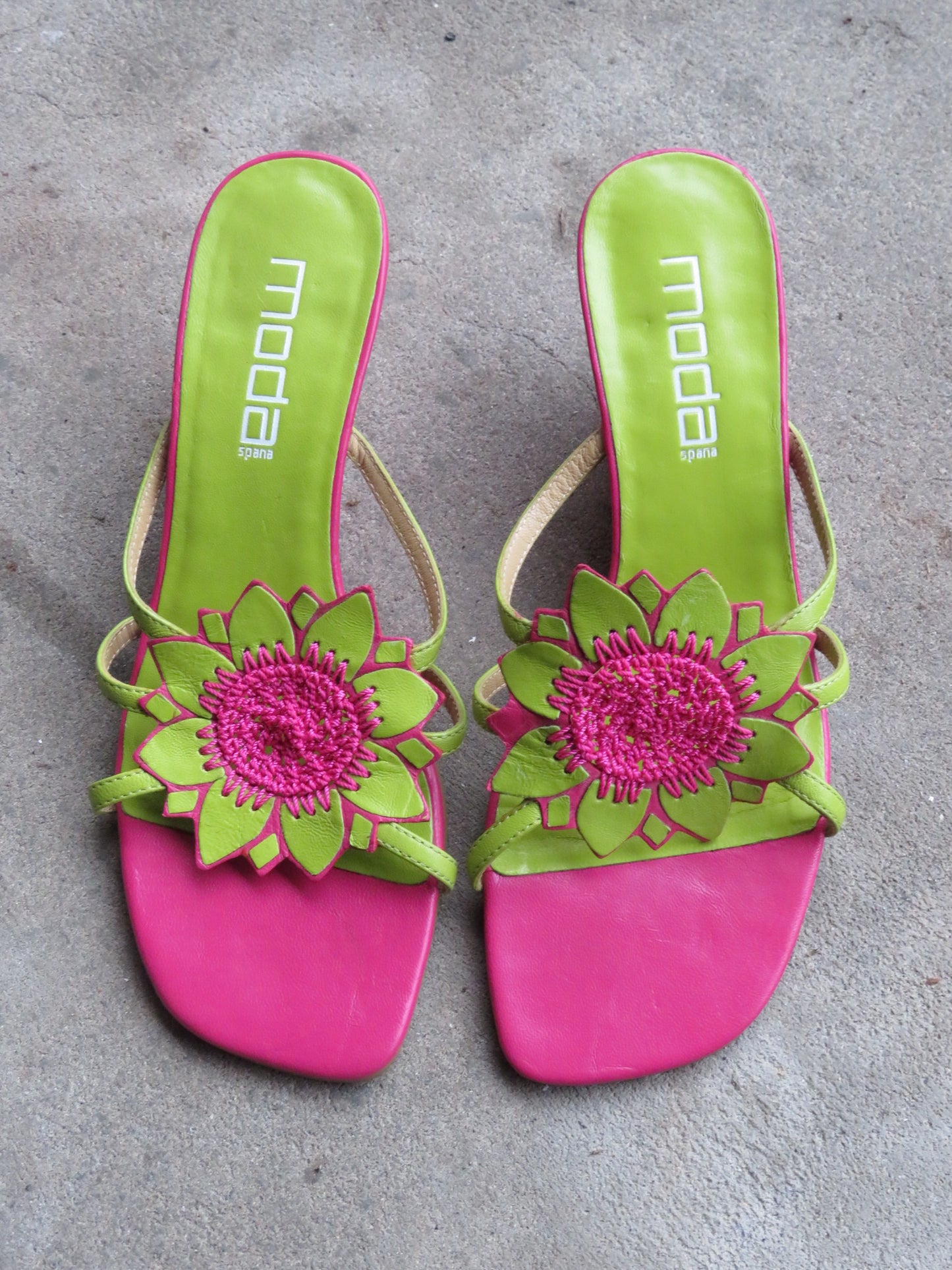 Embroidered Flower Wedges