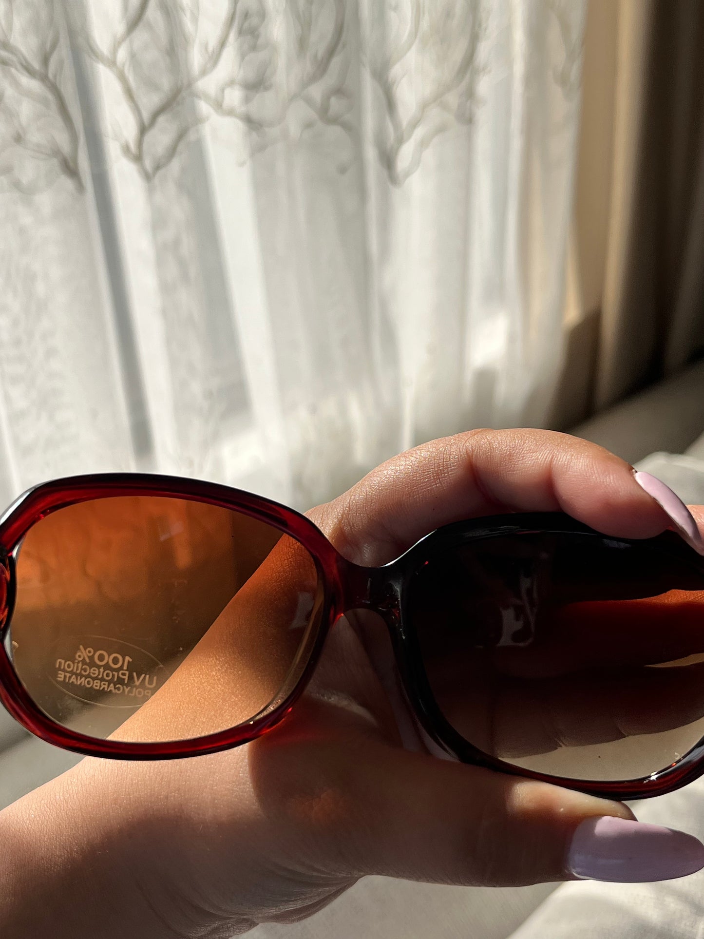 Oversized Round Brown Sunglasses
