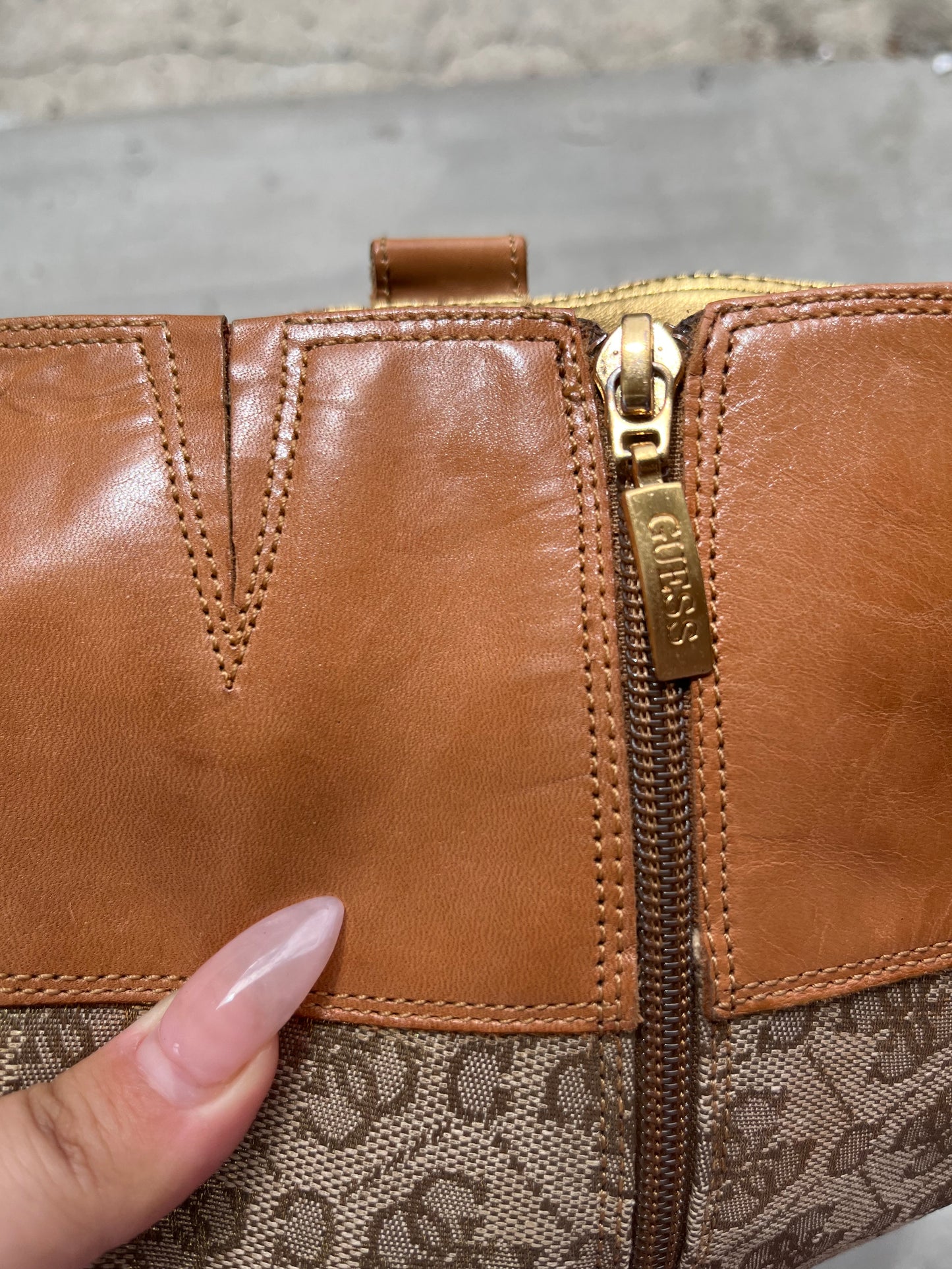 Guess Tan Monogram Boots