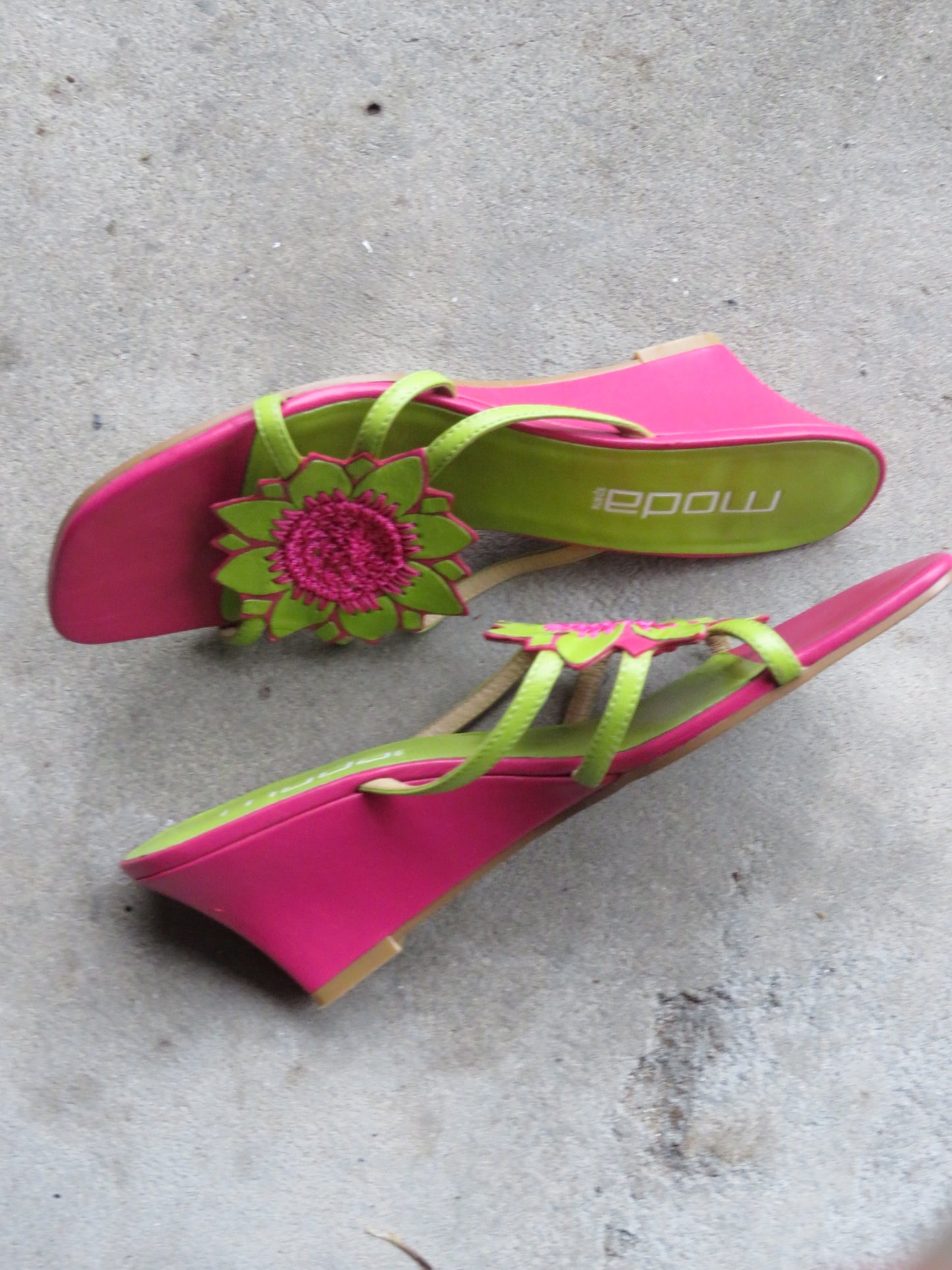 Embroidered Flower Wedges