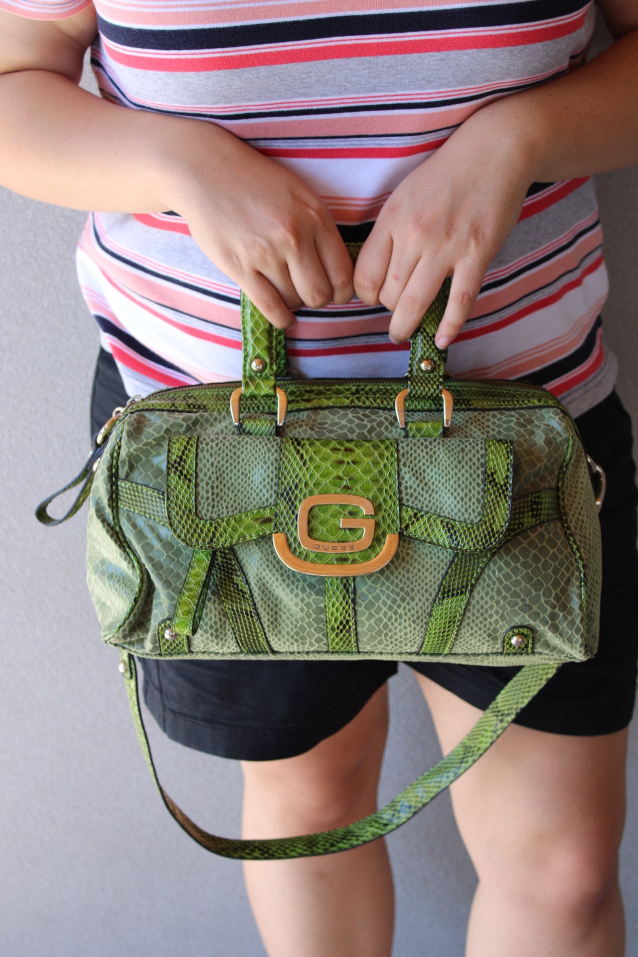 Vintage Green Guess Bag