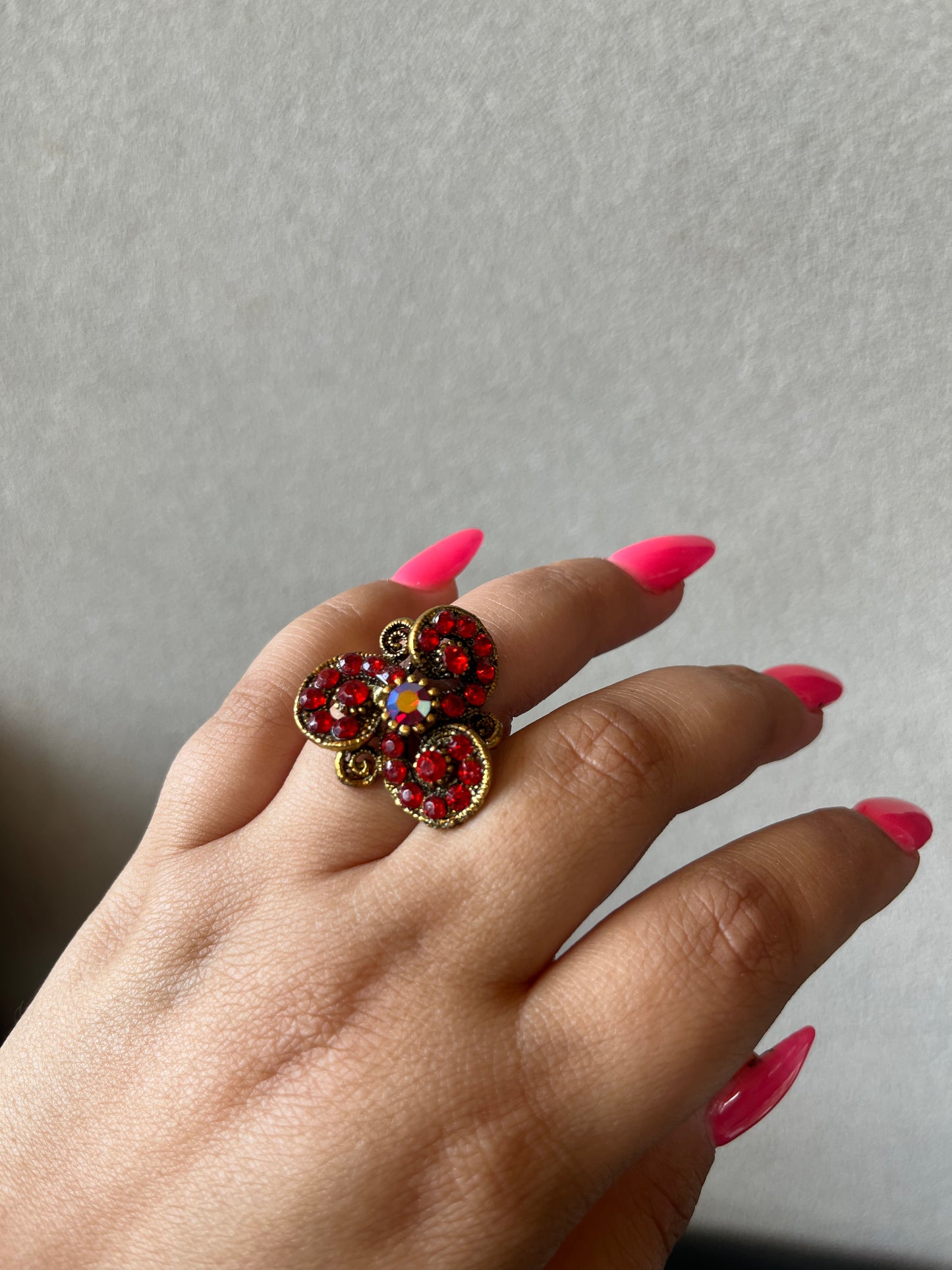 Red Spiral Ring