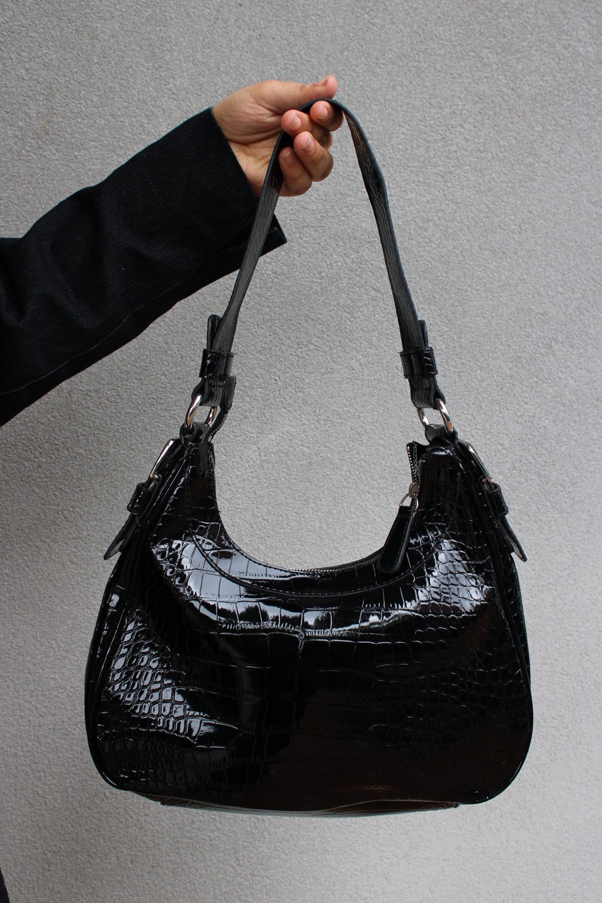 Vintage Leather Croc guess Bag