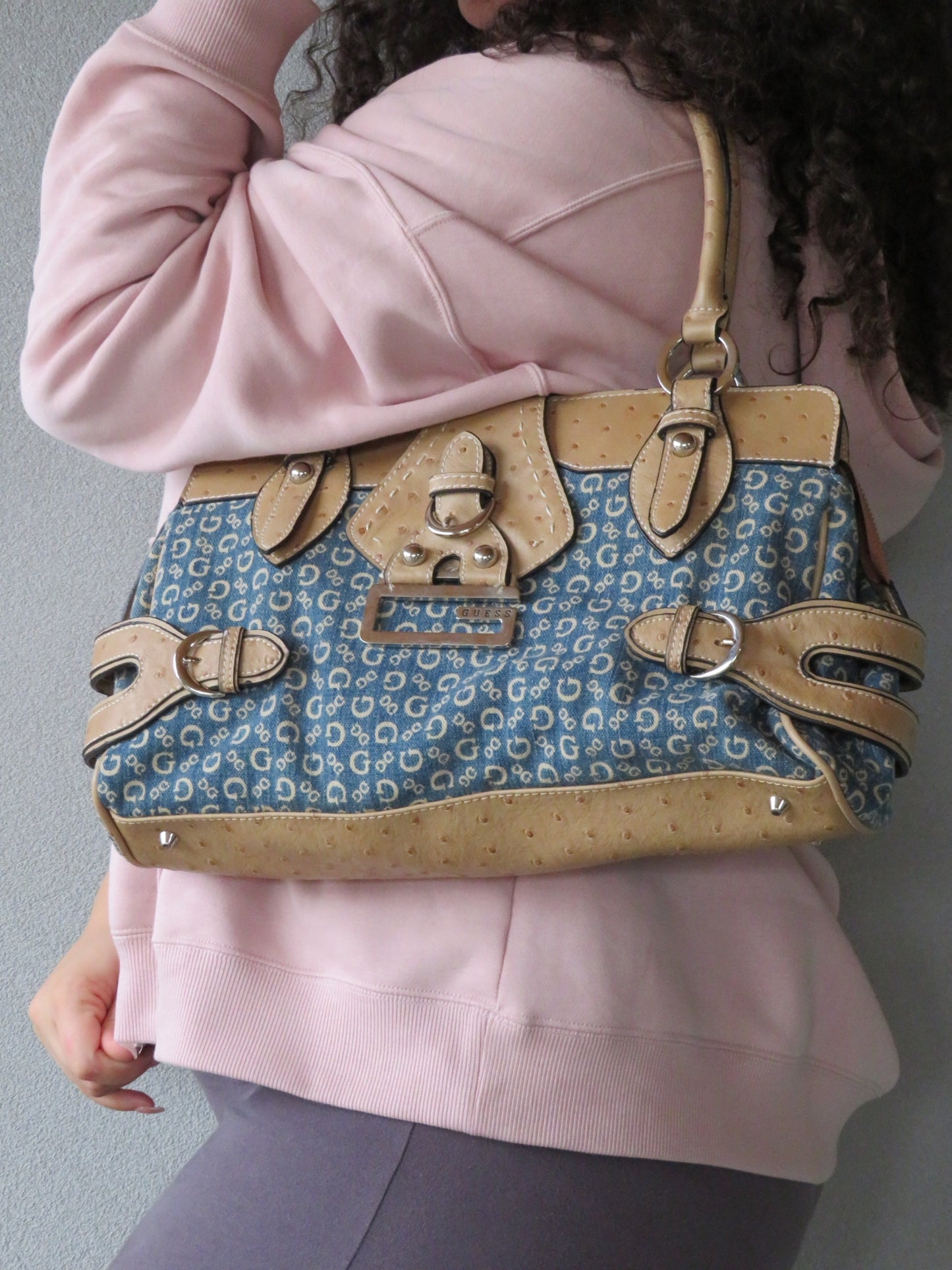 Monogram Guess Denim Bag