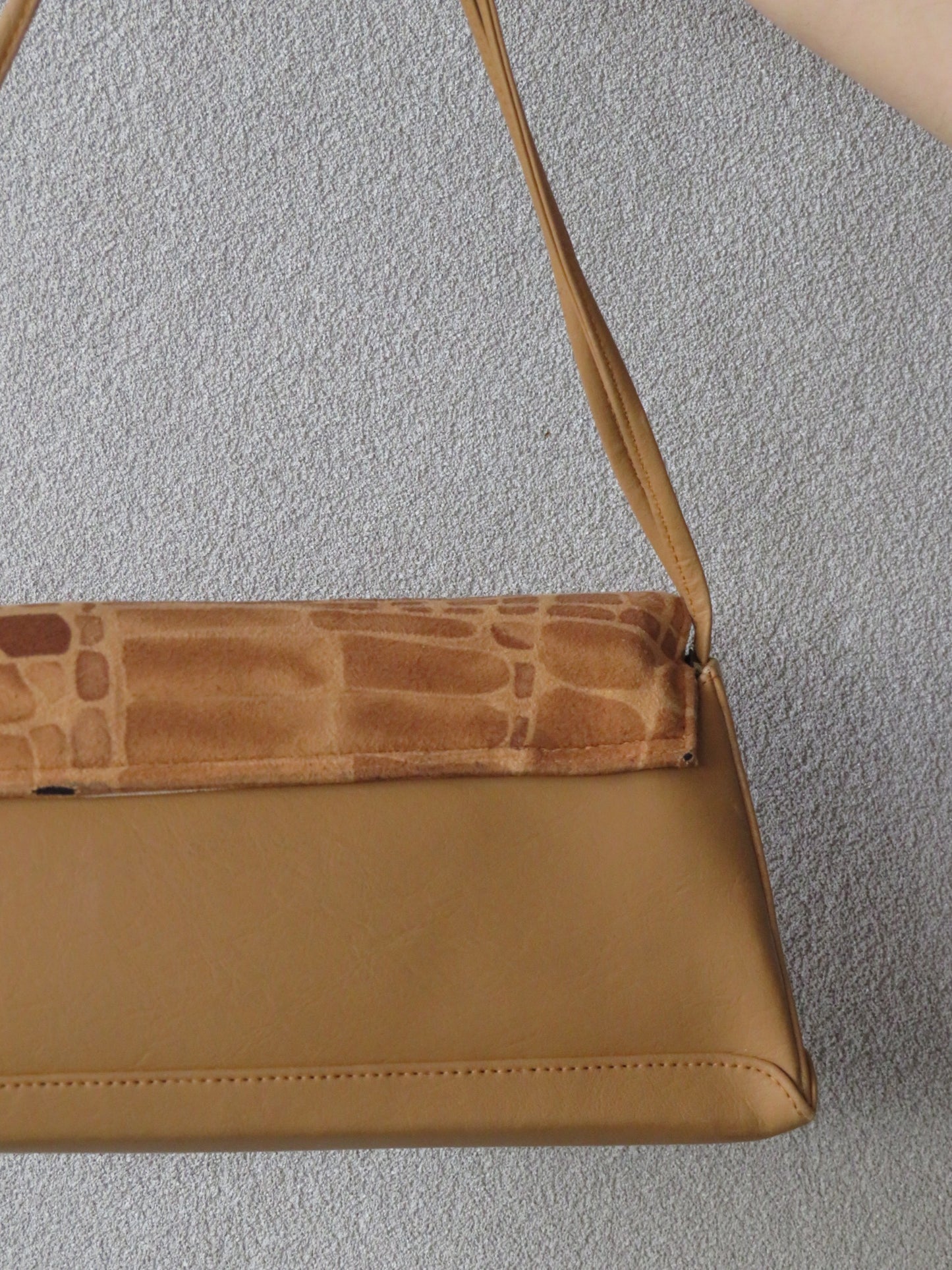 Giraffe Print Suede Bag