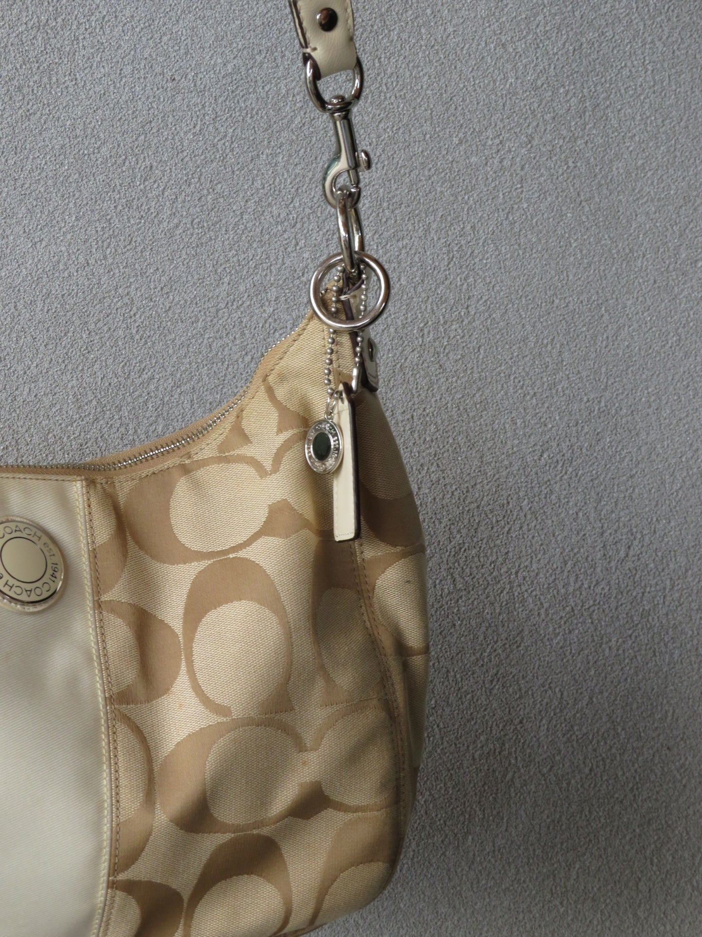 Beige Coach Crossbody Bag