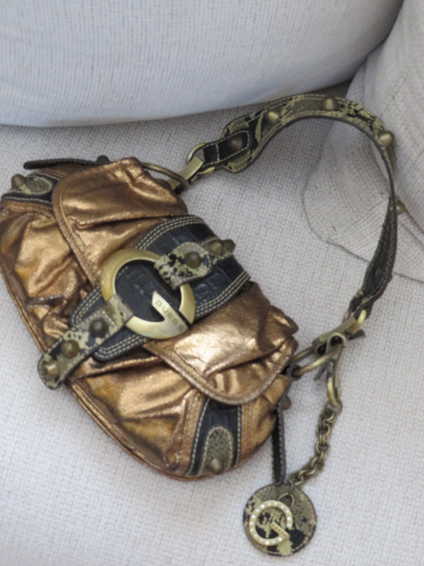 Bronze Guess Shoulder Bag