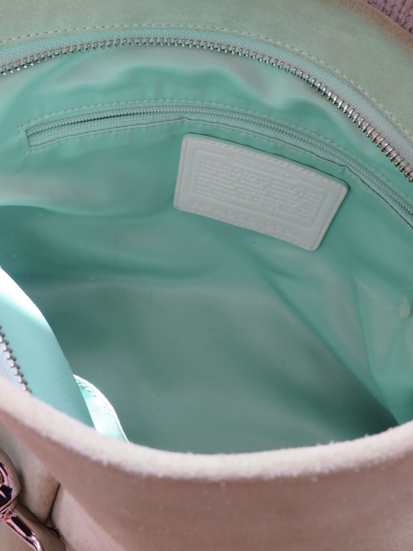 MInt Green Suede Coach Bag