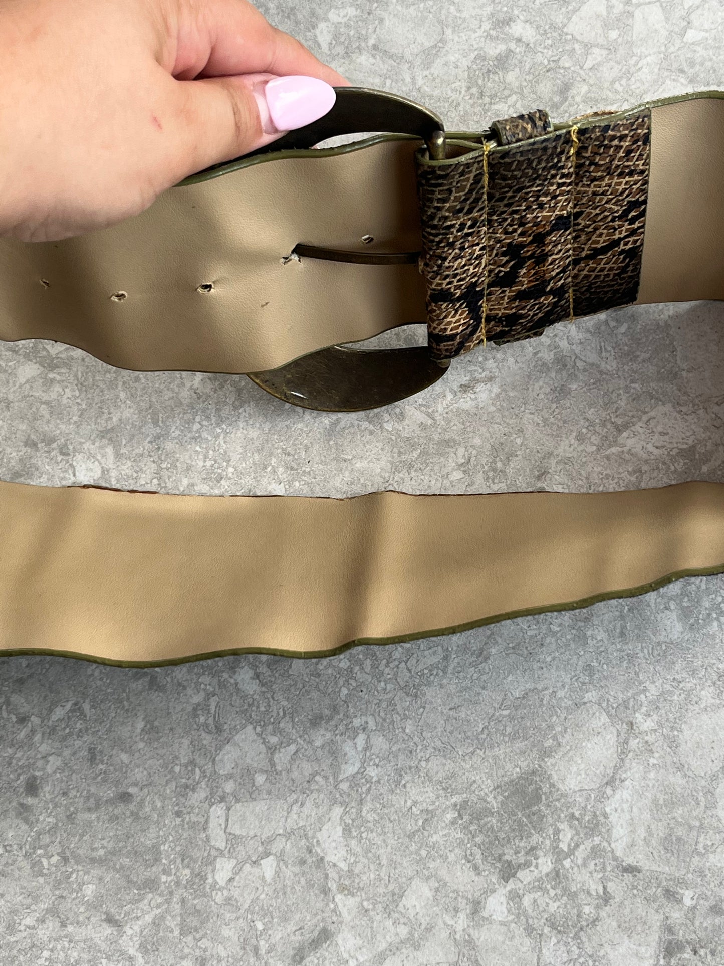 Snakeskin Buckle Belt