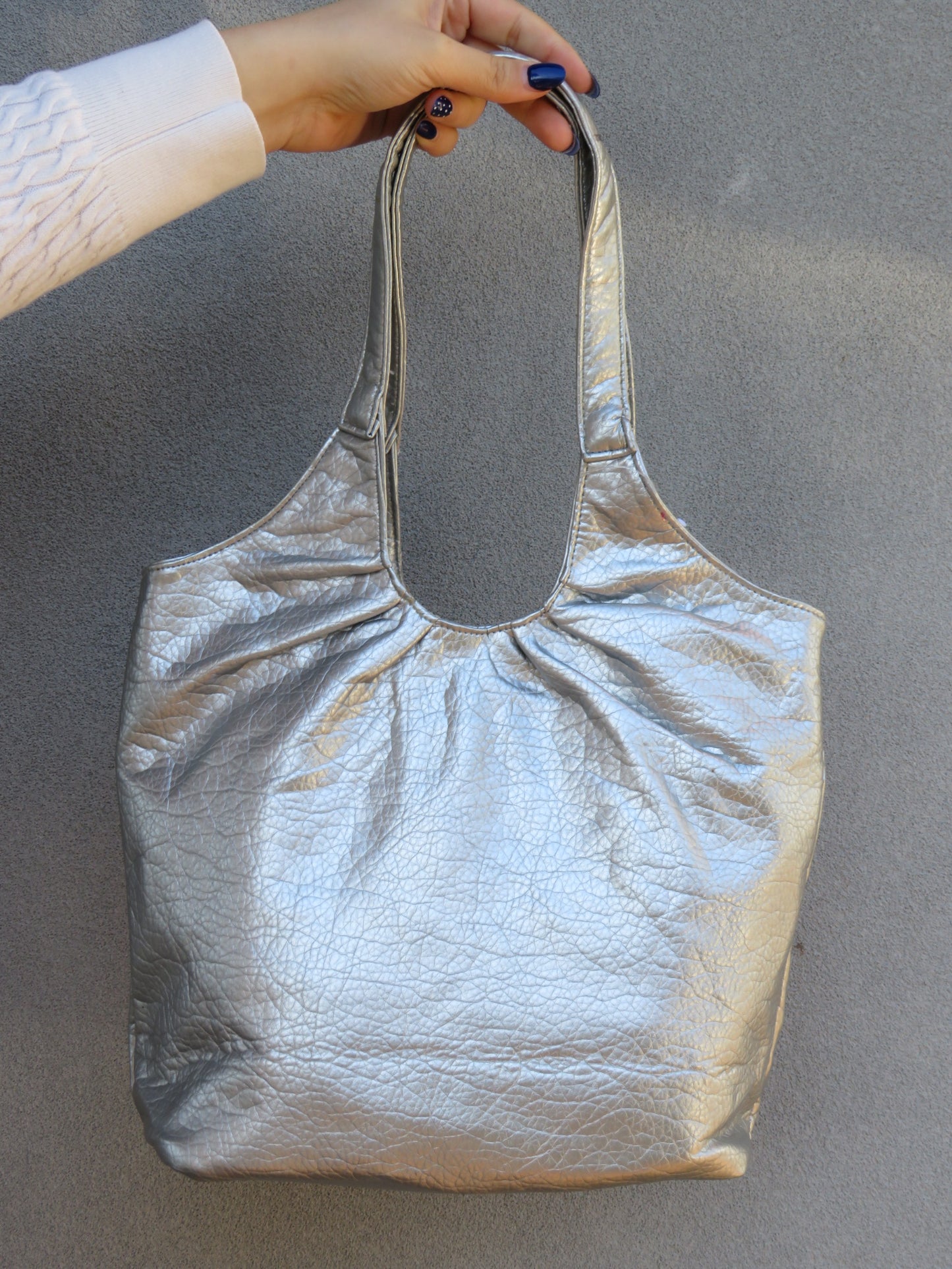 Studded Heart Chrome Bag