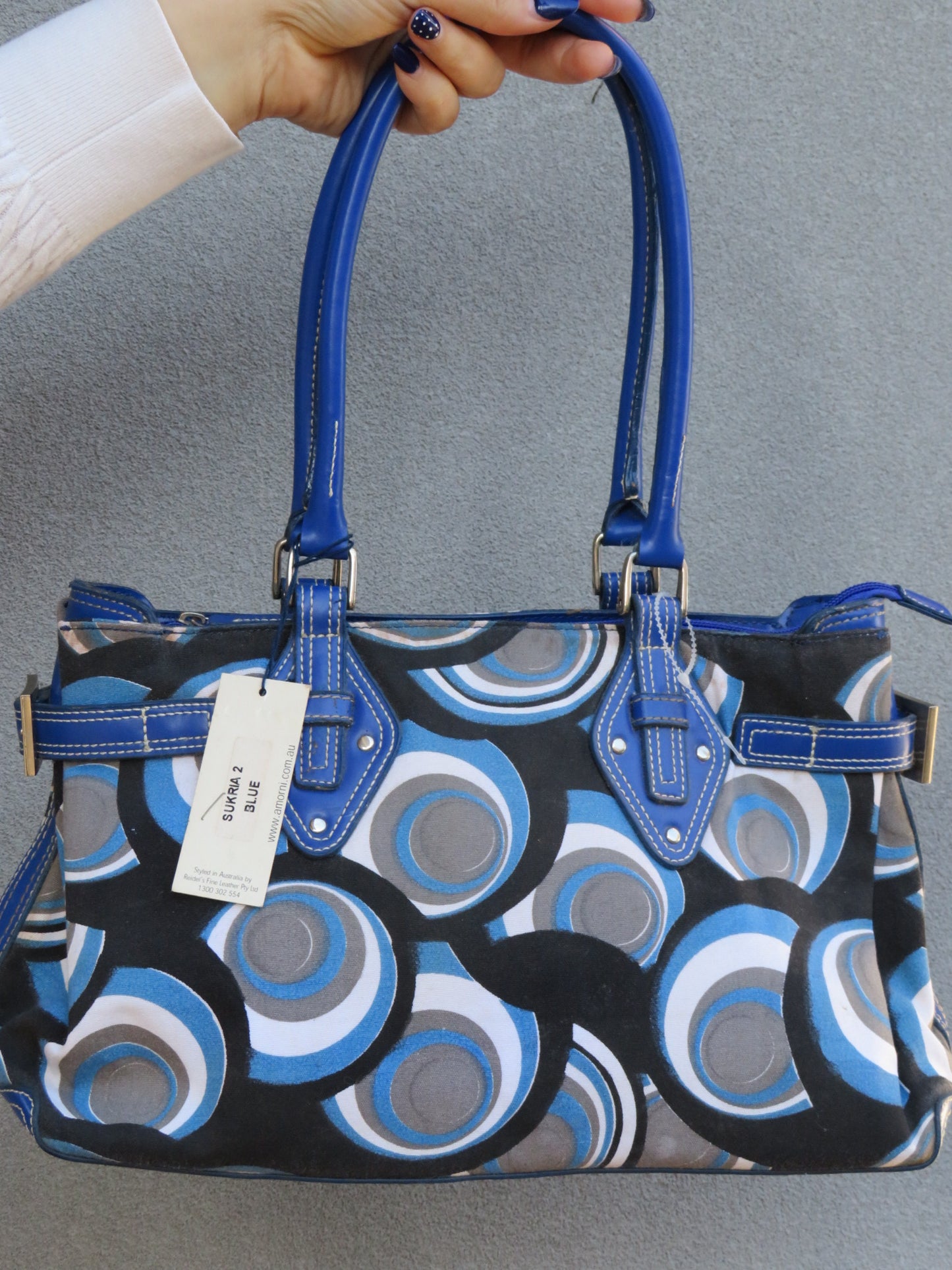 Blue Patterned Bag