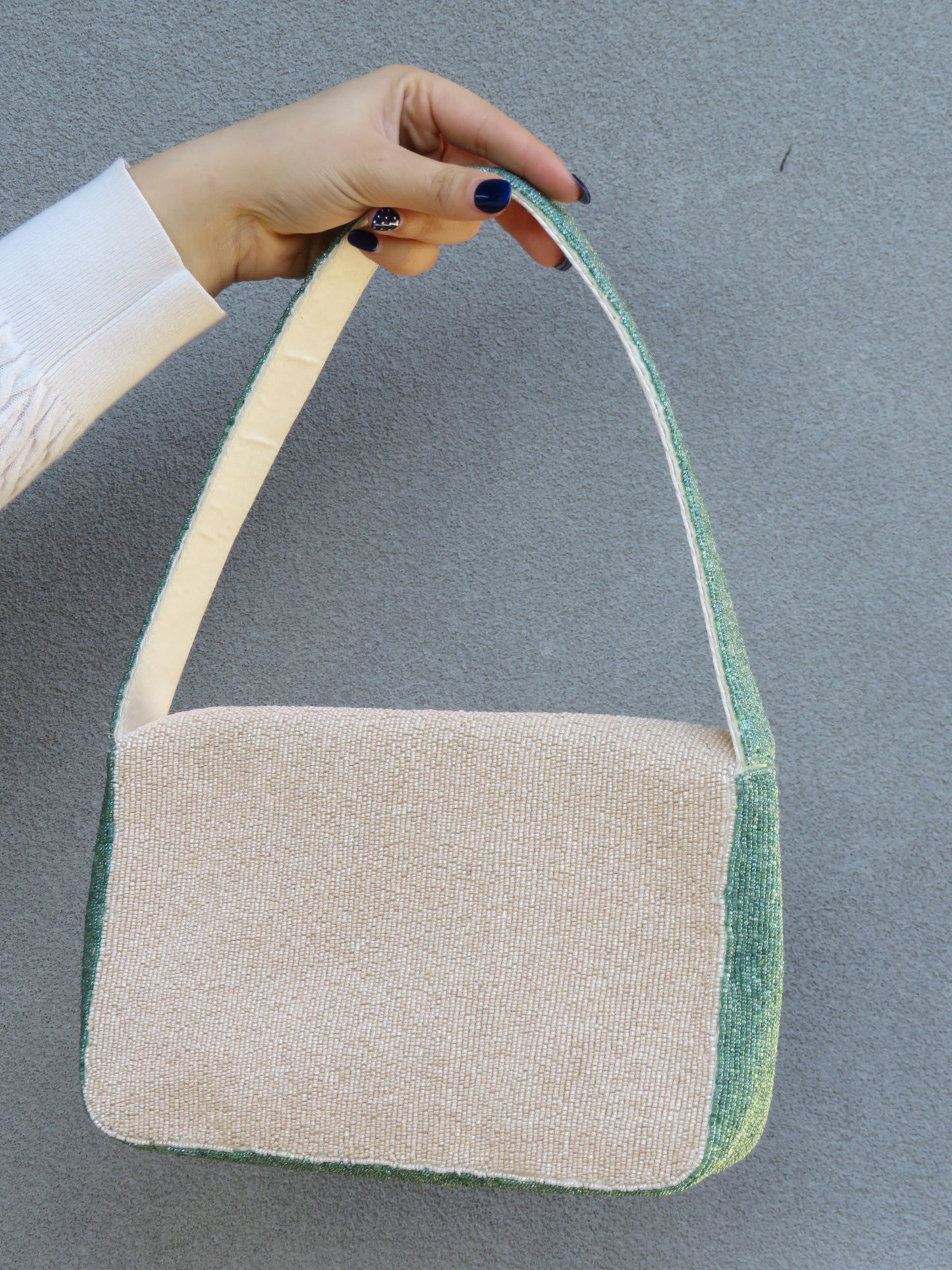 Beachy Lemon Beaded Bag