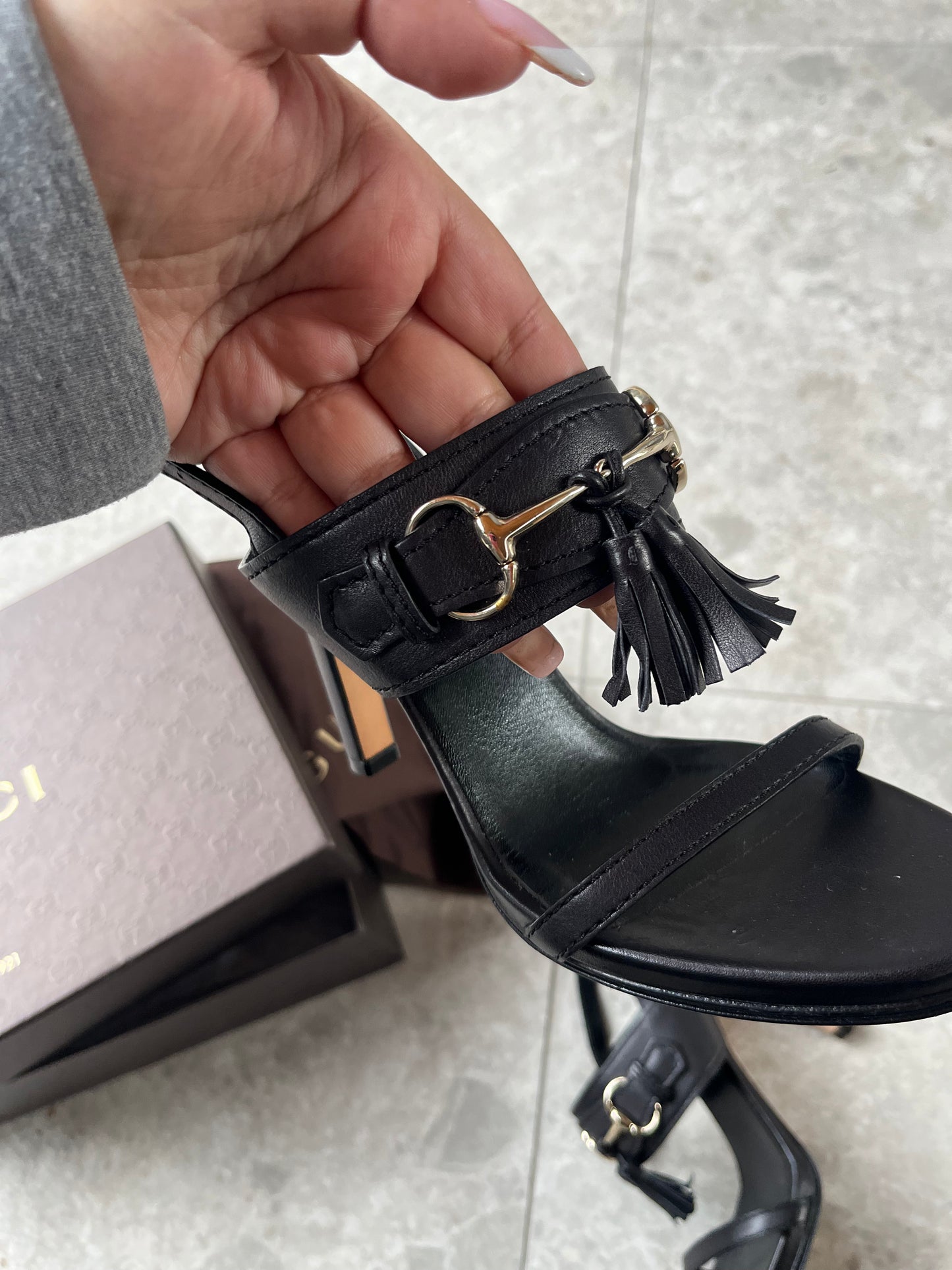Authentic Gucci Horsebit Tassle Heels