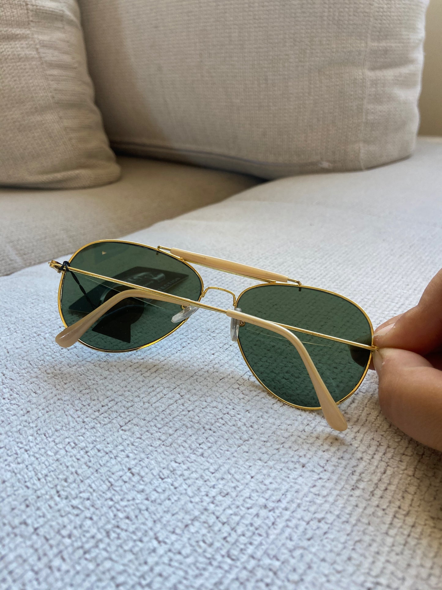 Tan Aviator Sunglasses