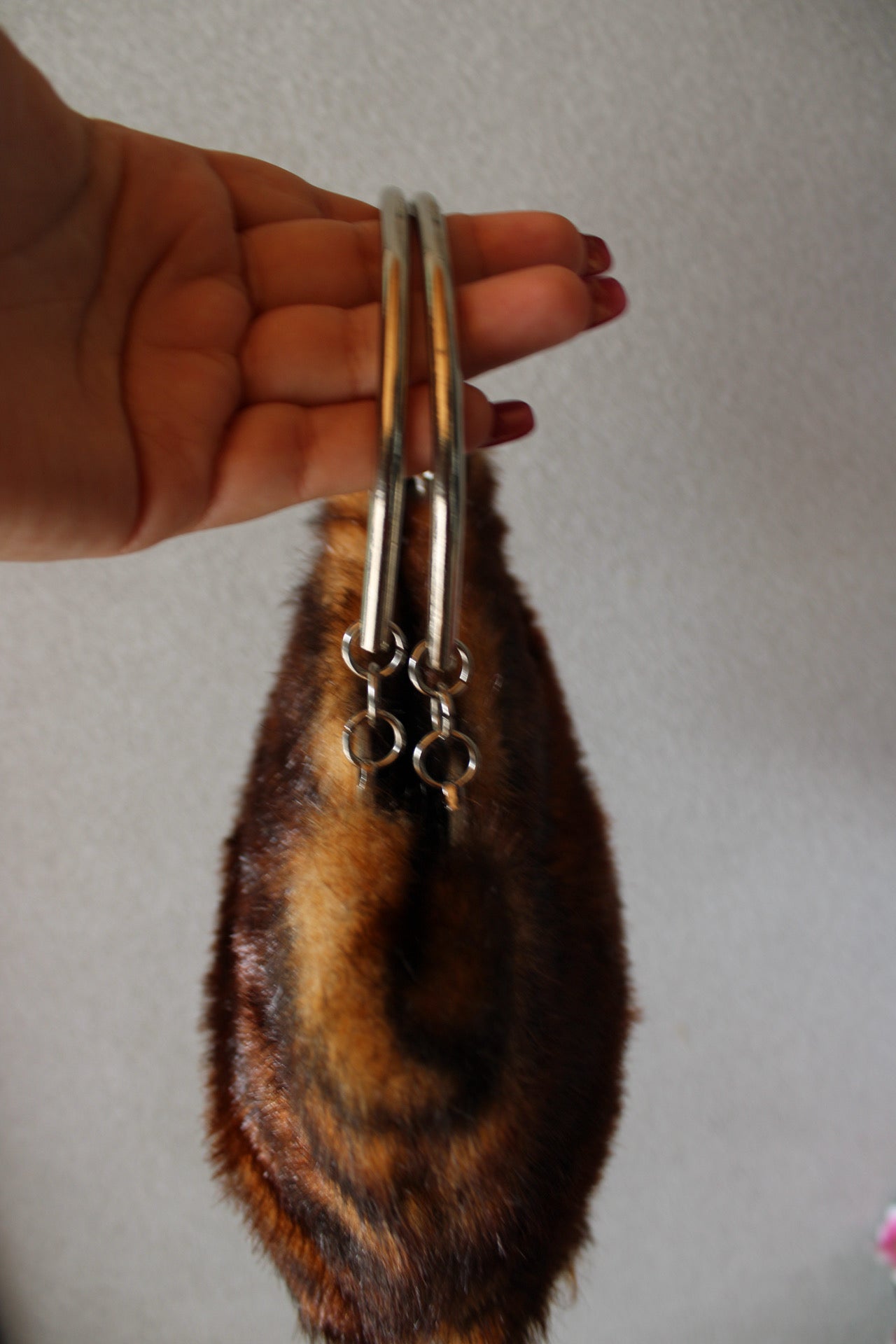 Tiger Print Faux Fur Bag