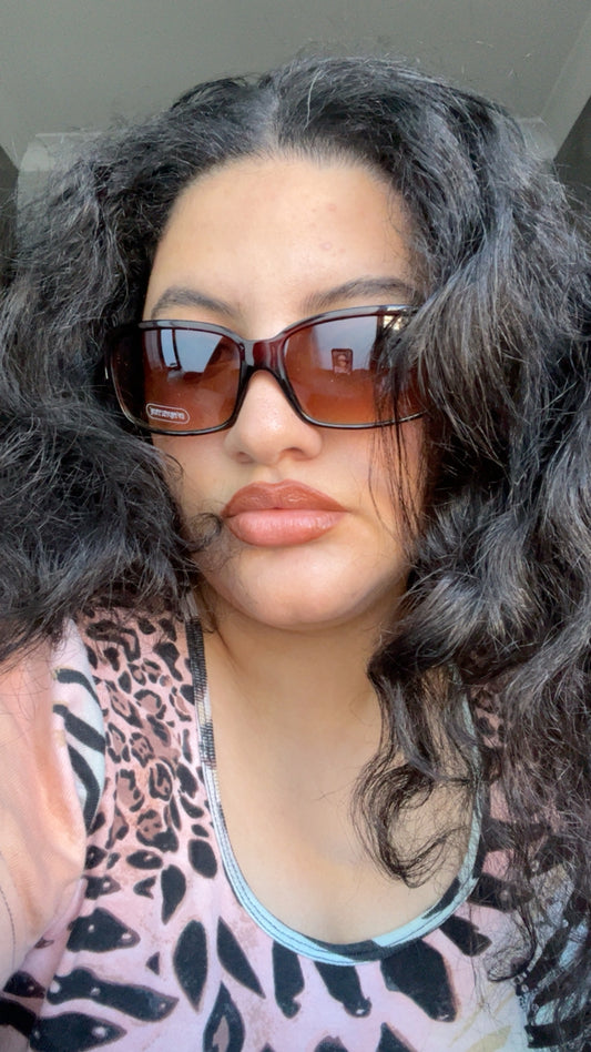 Brown Rectangle Shaped Sunglasses