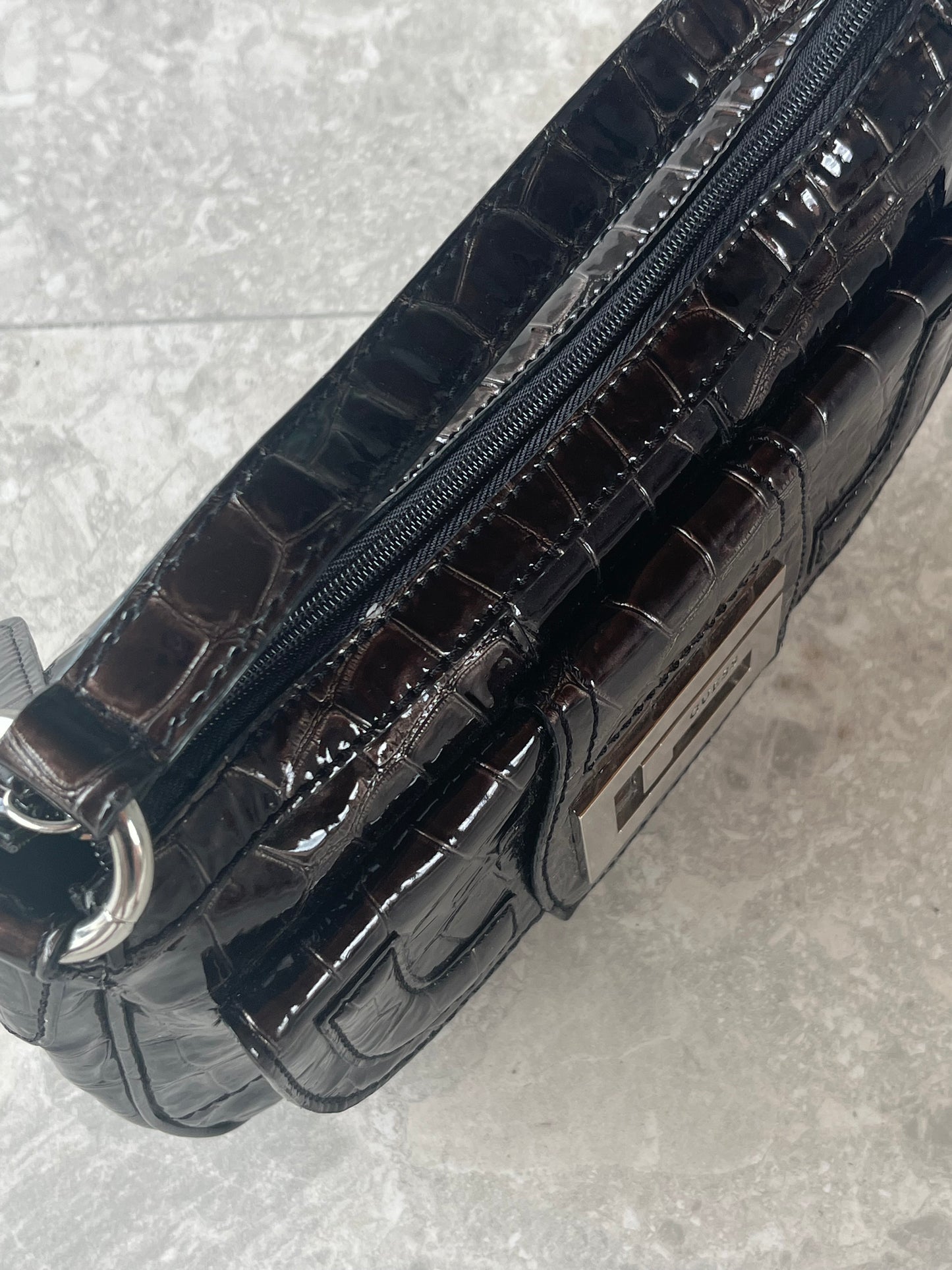 Vintage Guess Croc Shoulder Bag