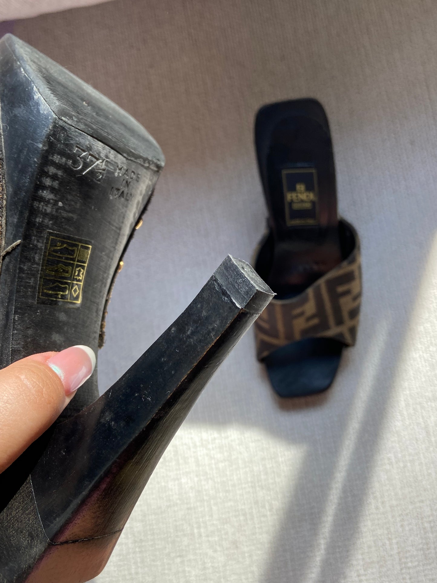 Authentic Fendi Monogram Heels