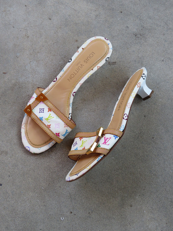 Authentic Louis Vuitton Murakami Kitten Heels