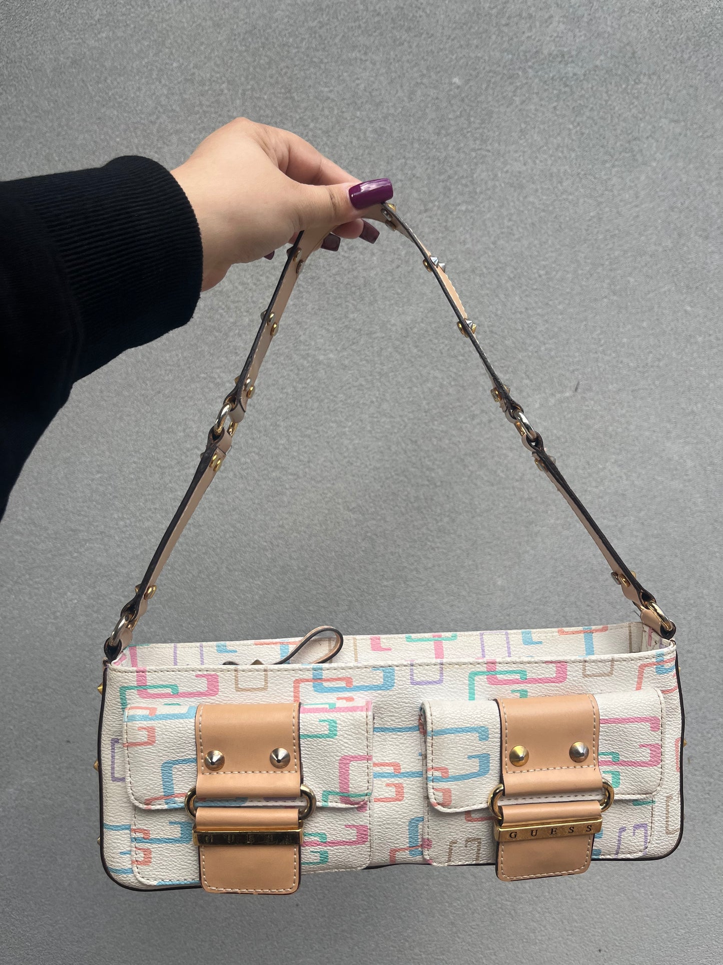 Multi-coloured Guess Monogram Bag