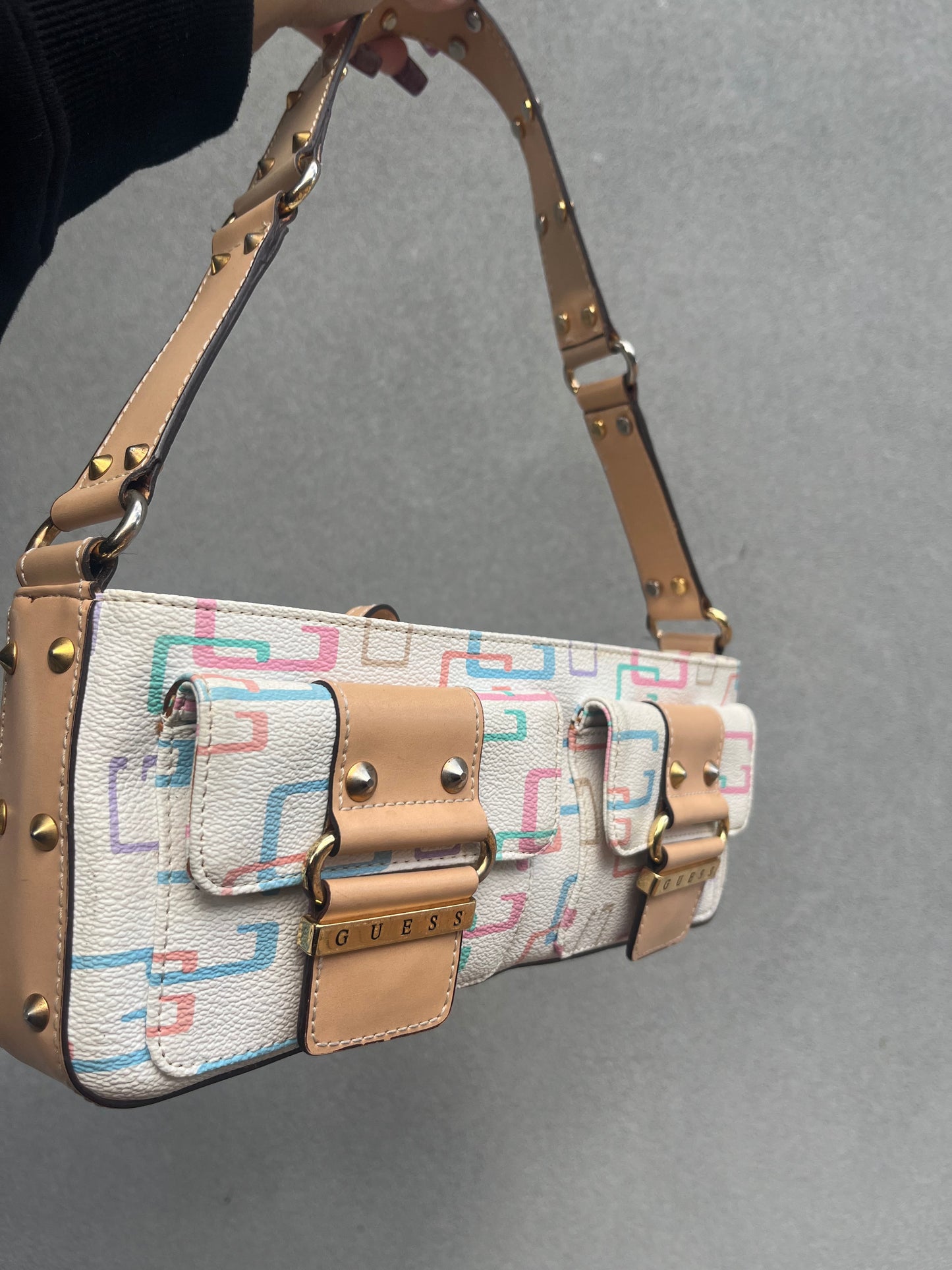 Multi-coloured Guess Monogram Bag