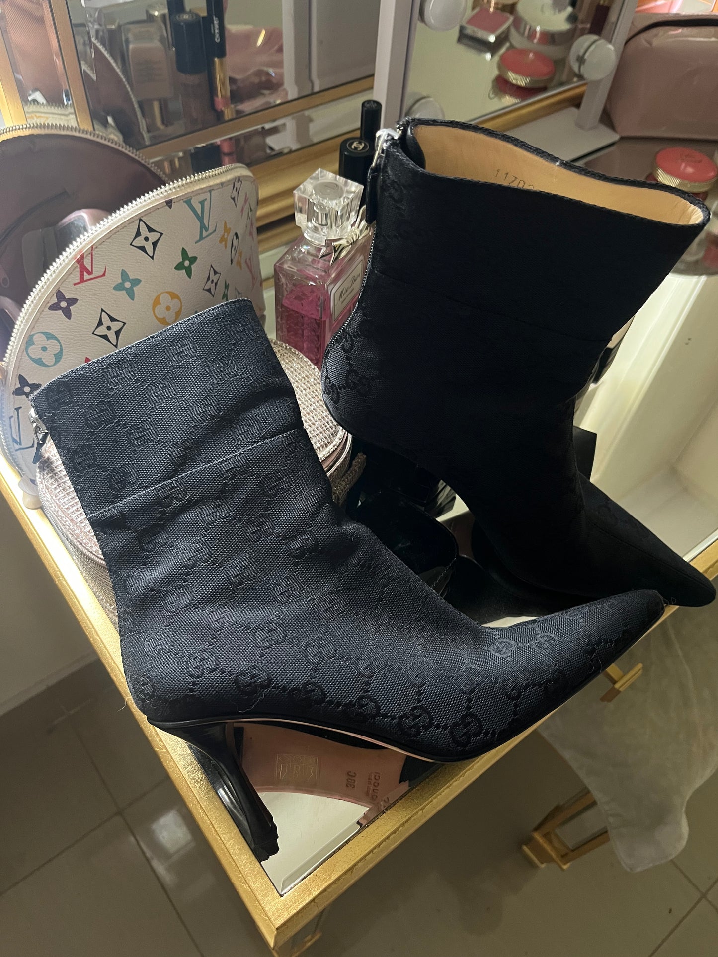 Monogram Gucci Boots