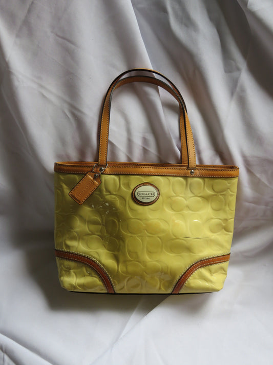 Yellow Coach Tote Bag