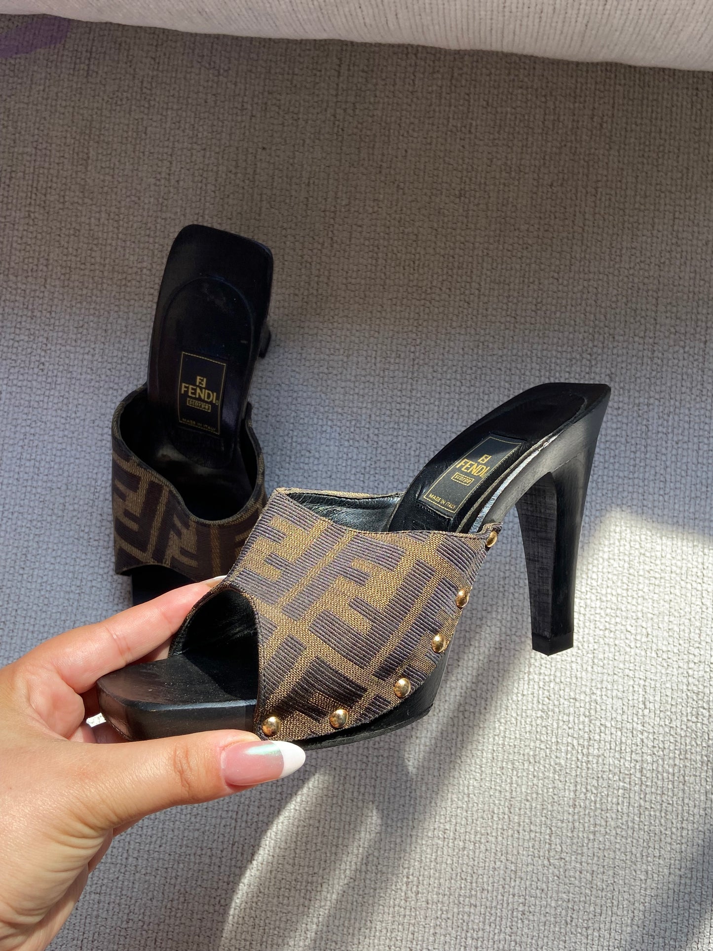 Authentic Fendi Monogram Heels