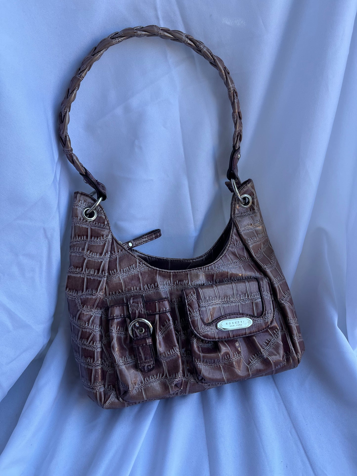 Purple Snake Skin Bag