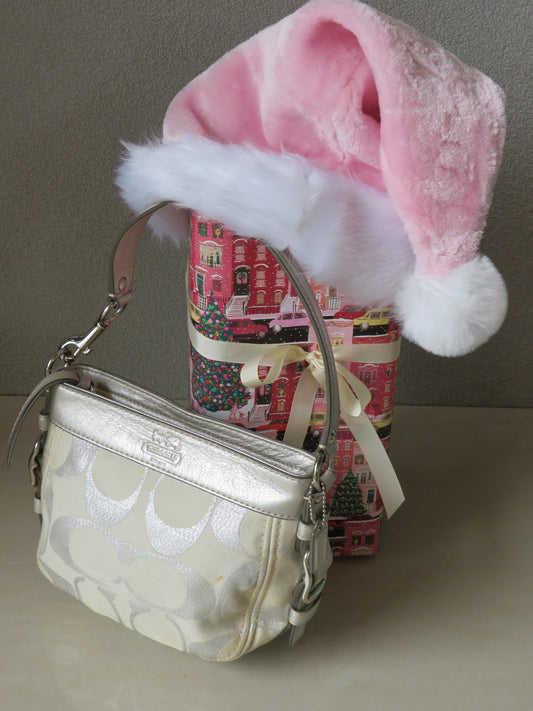 Metallic Monogram Coach Bag