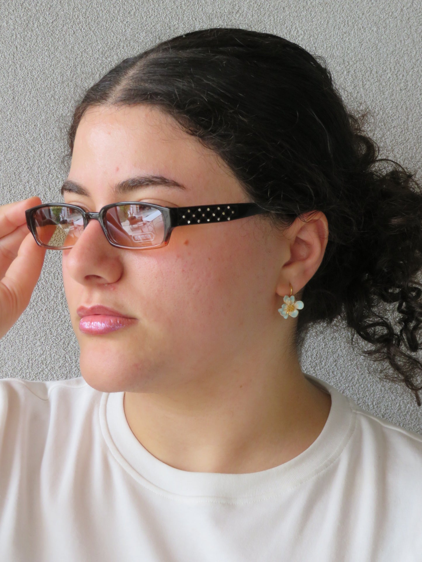 Mini Frames w/ Rhinestone Sunglasses