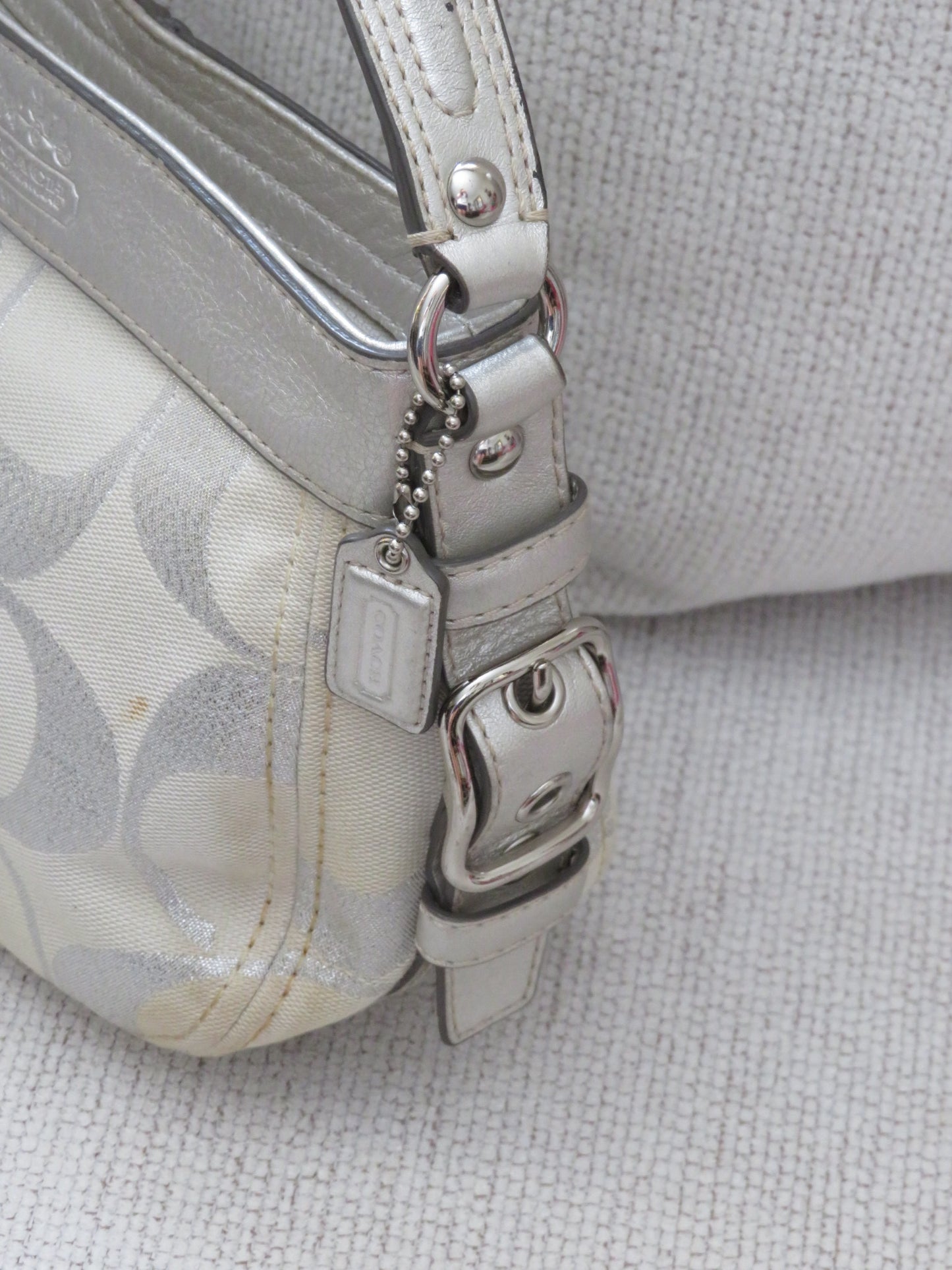 Metallic Monogram Coach Bag