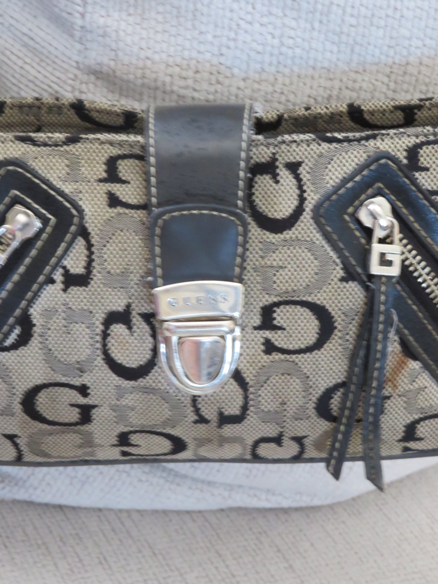Black Monogram Guess Bag