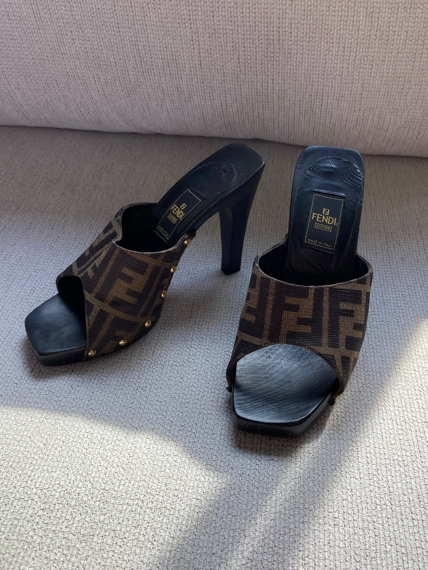 Authentic Fendi Monogram Heels