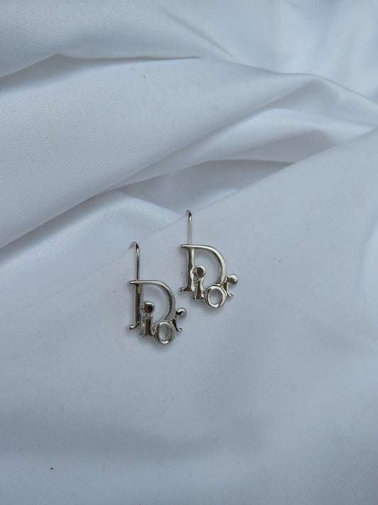 Authentic Dior Logo Earrings