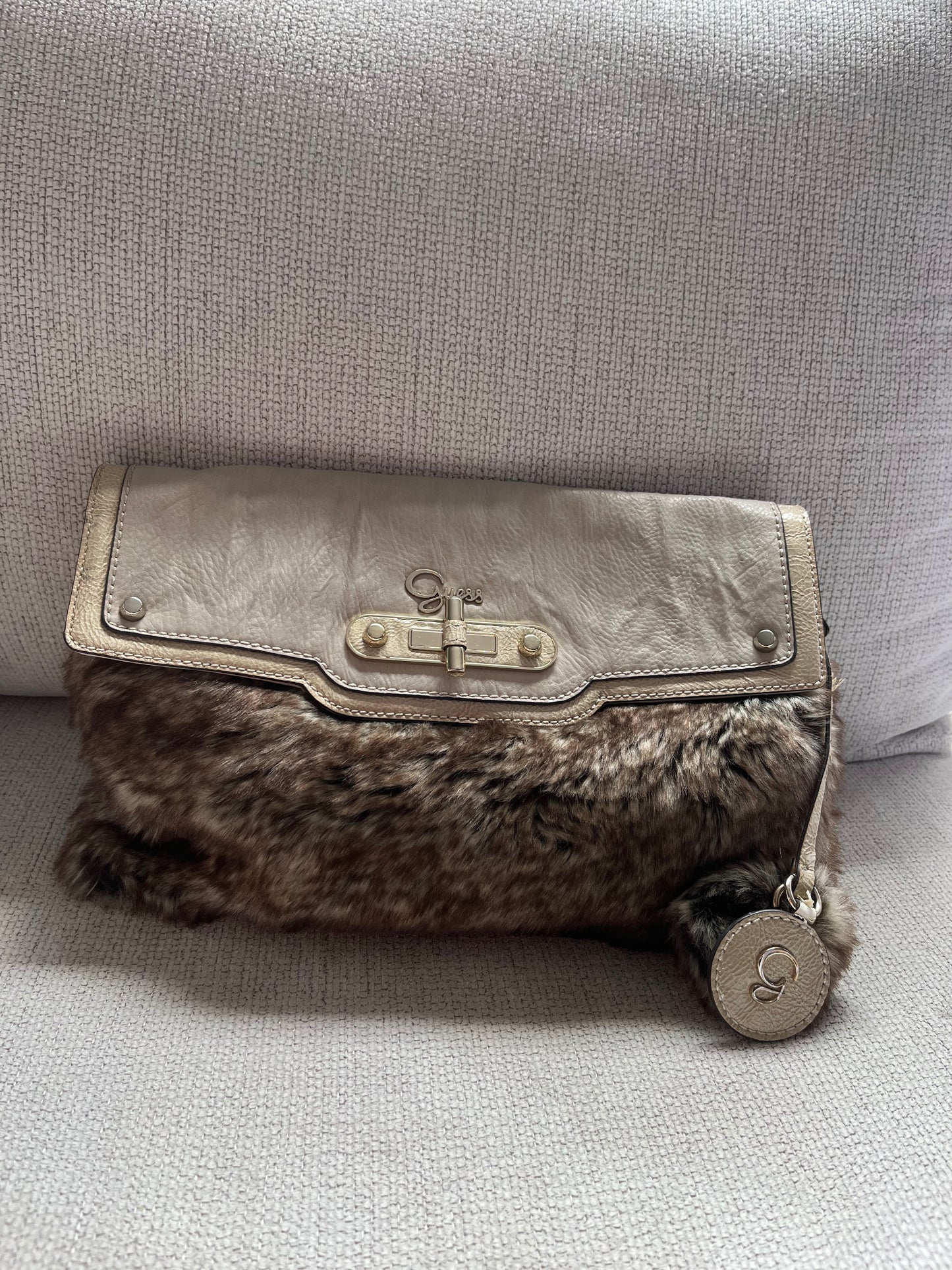 Guess Fur Clutch