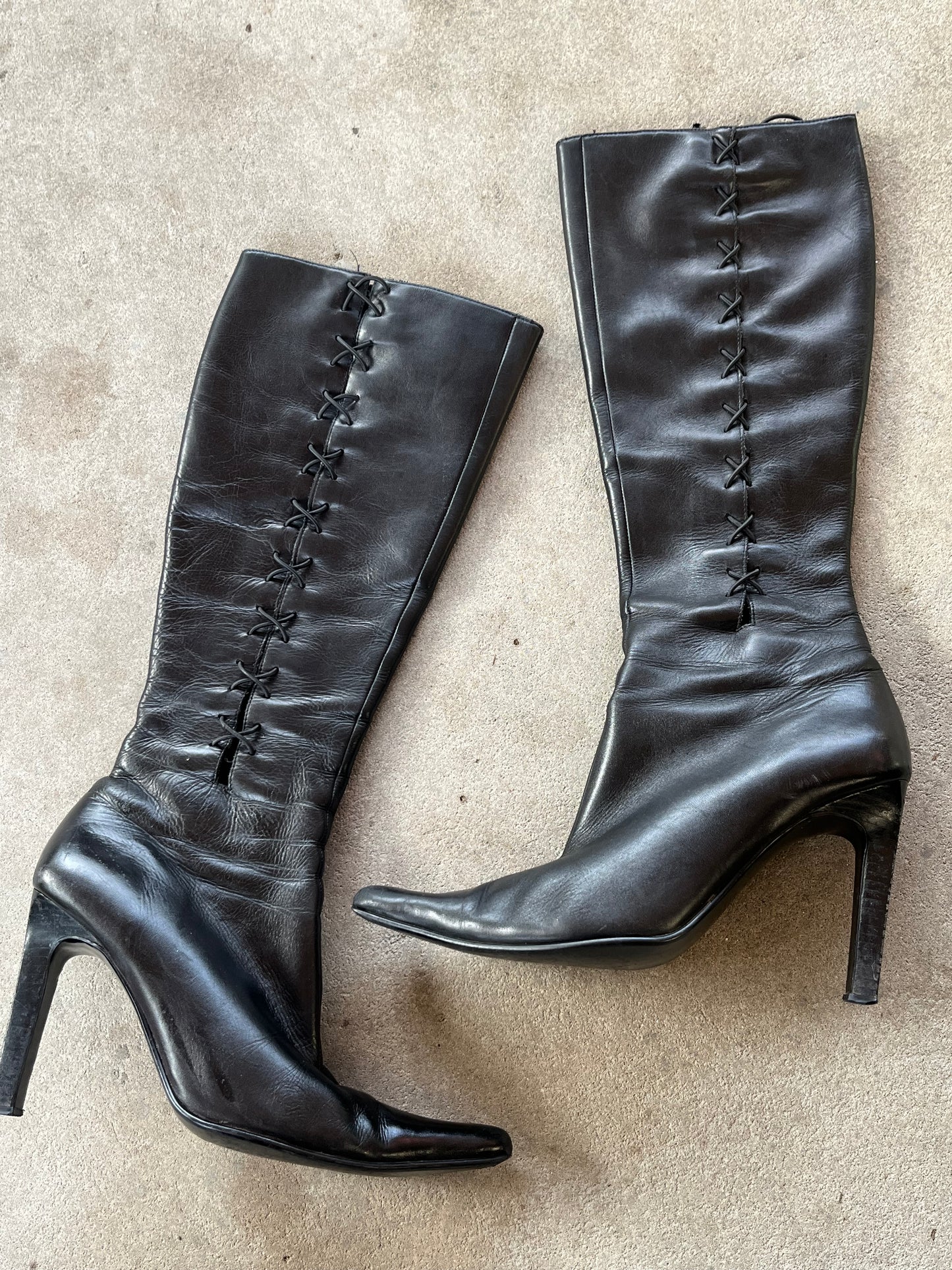 Black Lace up Boots
