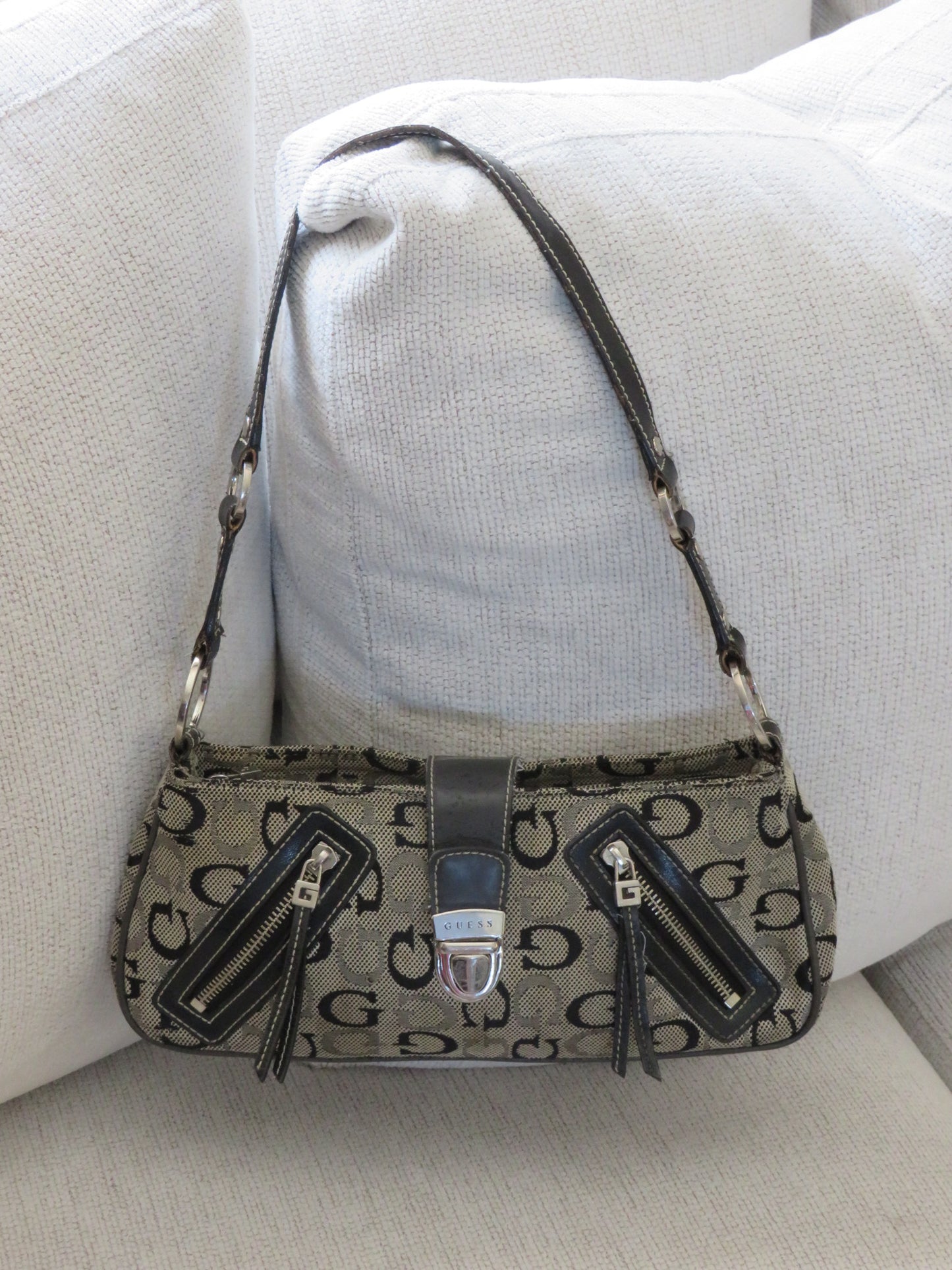 Black Monogram Guess Bag