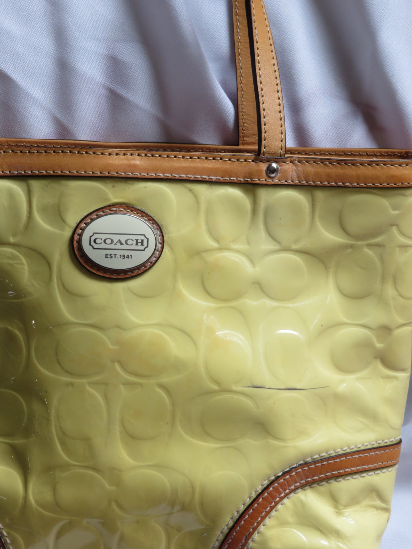 Yellow Coach Tote Bag