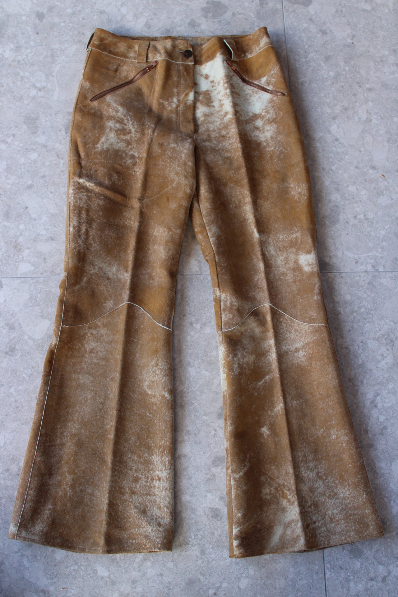 Cowhide Suede/Leather Pant