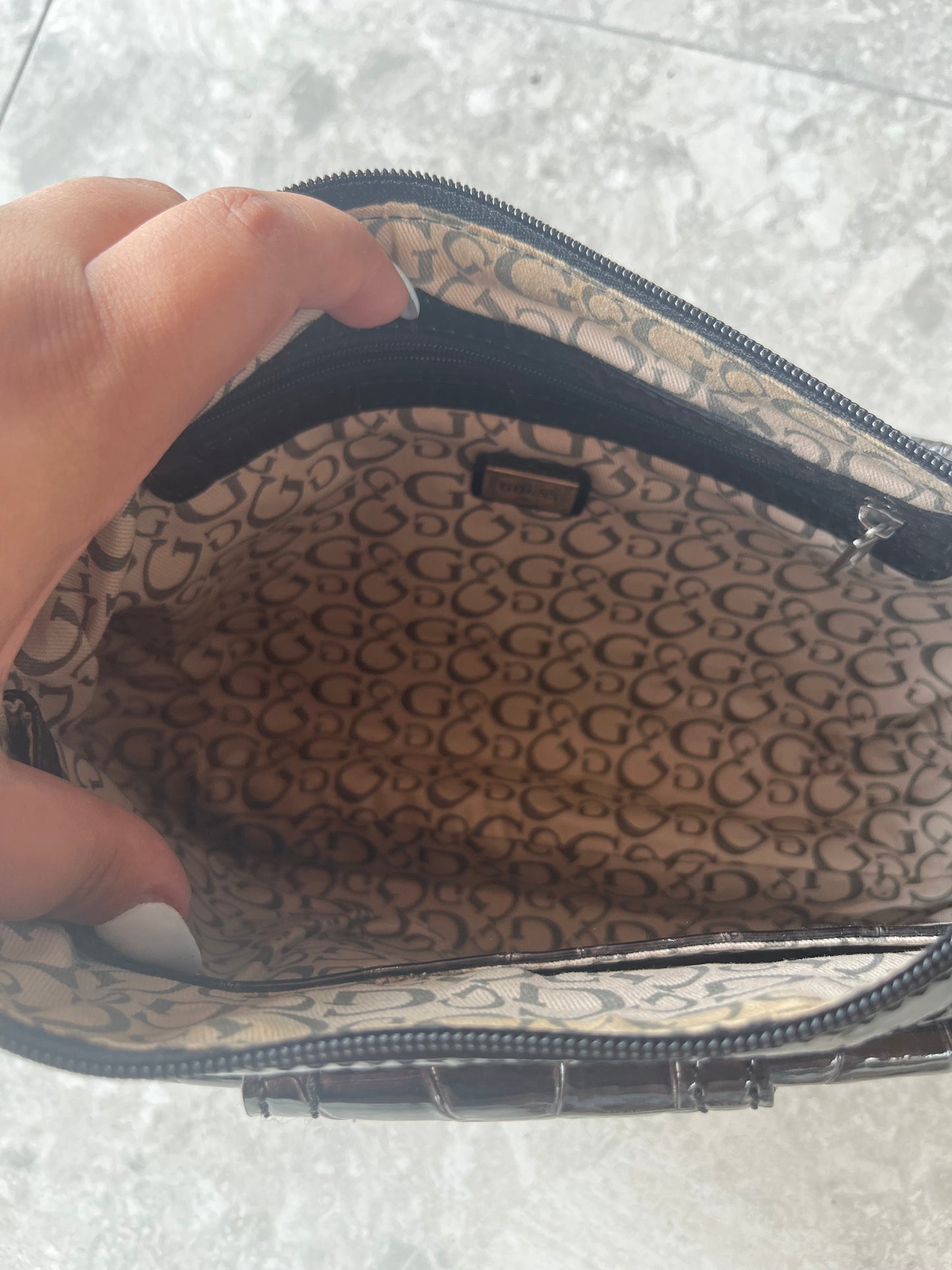 Vintage Guess Croc Shoulder Bag