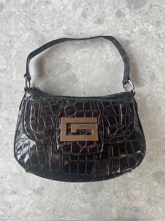 Vintage Guess Croc Shoulder Bag