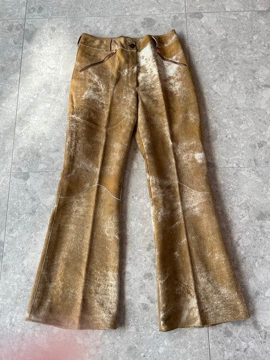 Cowhide Suede/Leather Pant