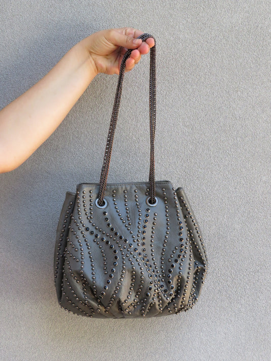 Soft Studded Bucket bag