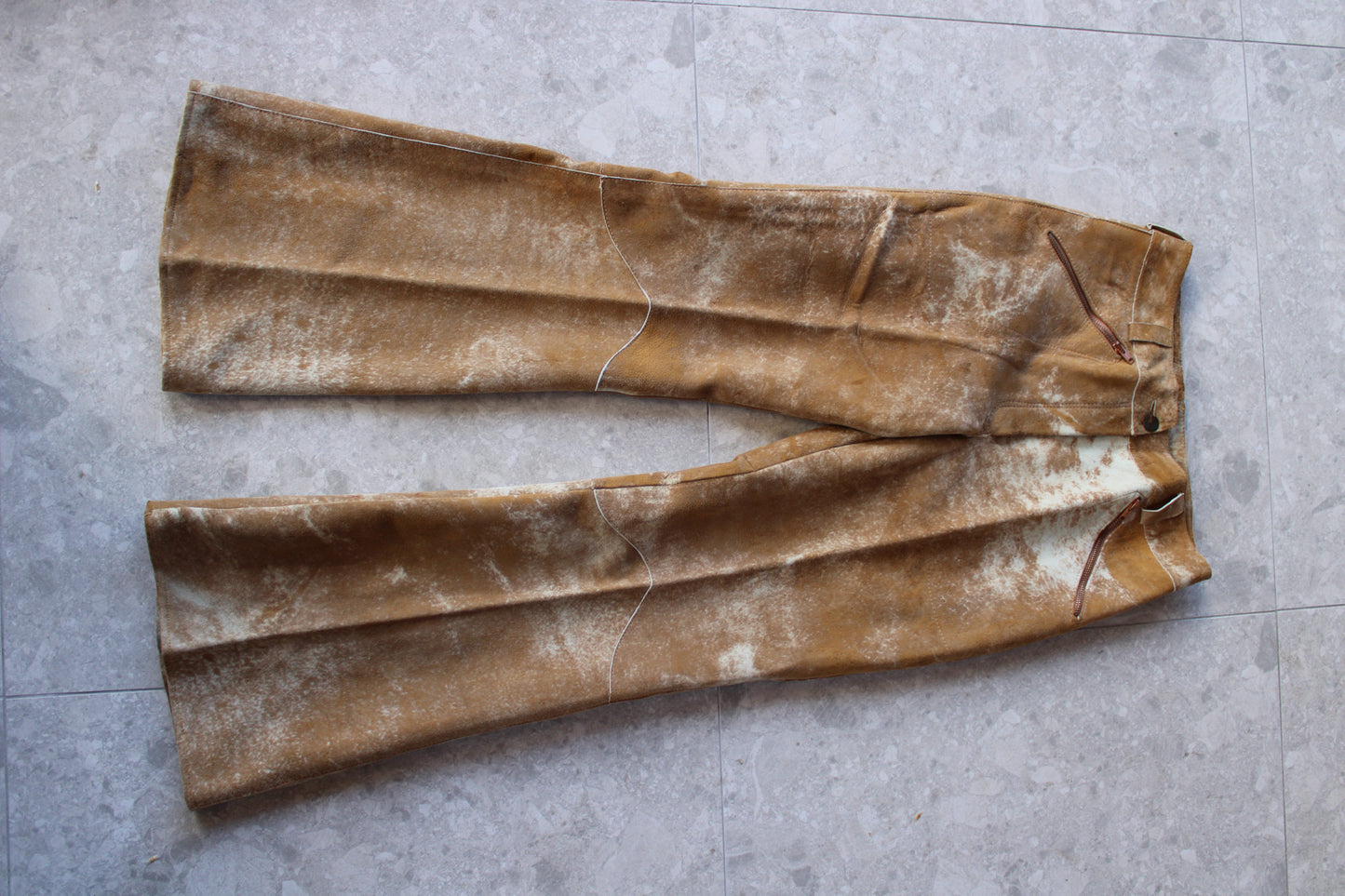 Cowhide Suede/Leather Pant