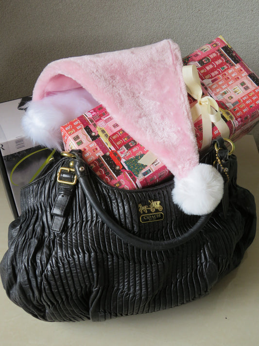 Black Pleated Coach Bag