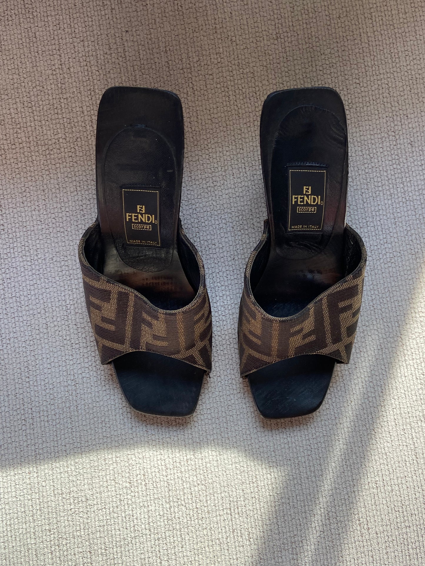 Authentic Fendi Monogram Heels